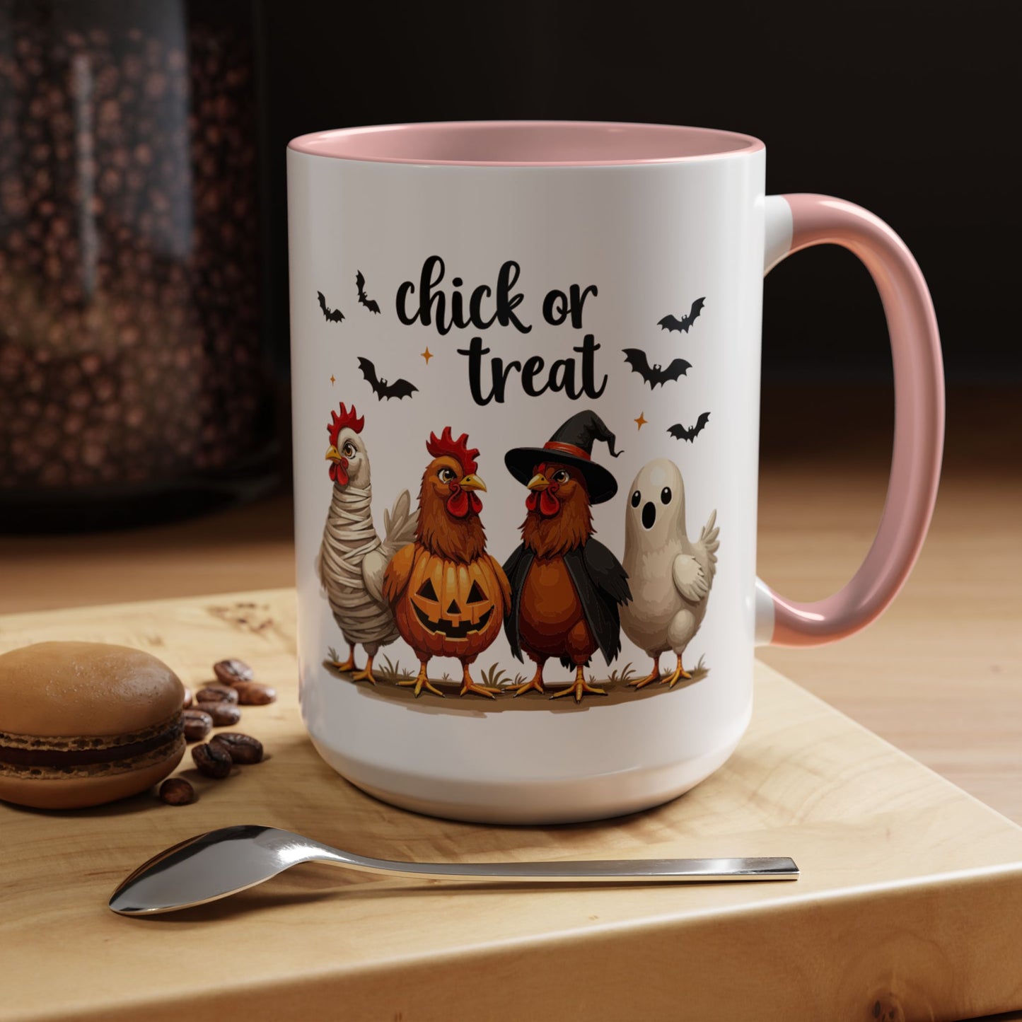 Coffee/Tea Mug - Spooky Halloween "Chick or Treat" (11, 15oz)