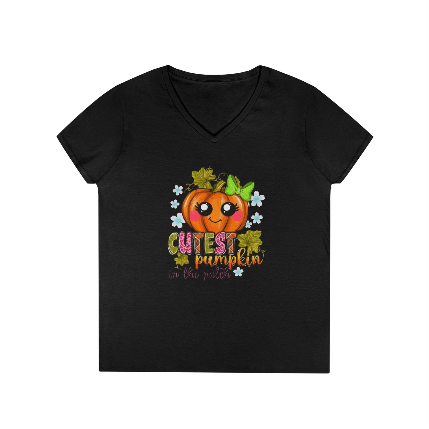 "Cutest Pumpkin in the Patch" V-Neck T-Shirt