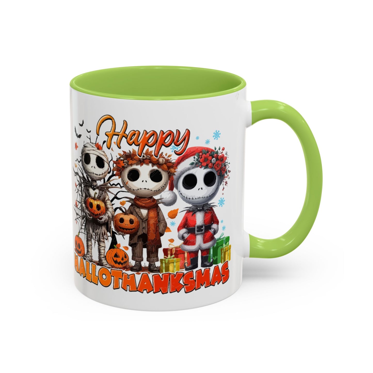 Coffee/Tea Mug 2: "Happy Hallothanksmas" (11oz/15oz)