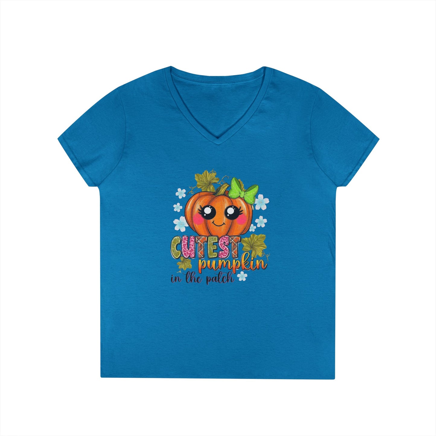 "Cutest Pumpkin in the Patch" V-Neck T-Shirt