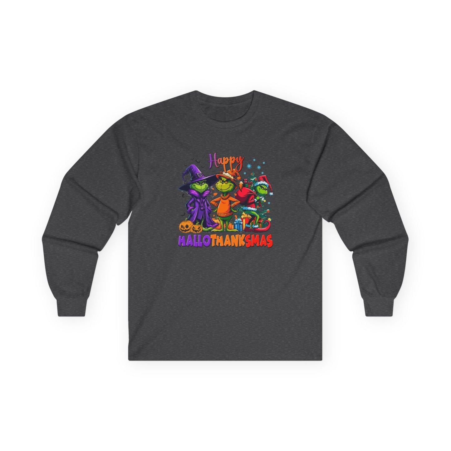 Long Sleeve: "Happy HalloThankMas'