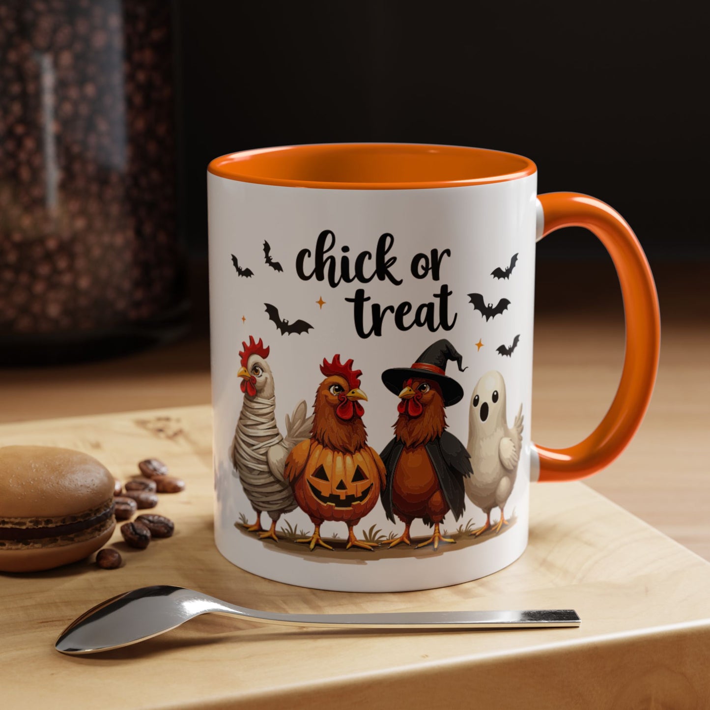 Coffee/Tea Mug - Spooky Halloween "Chick or Treat" (11, 15oz)