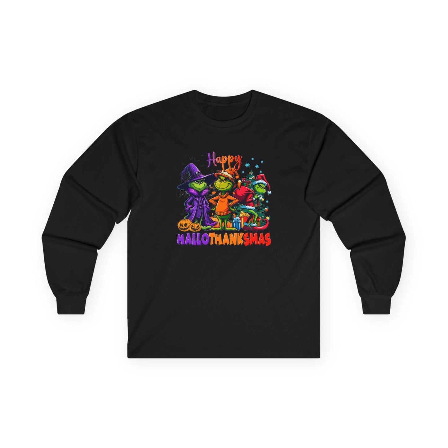 Long Sleeve: "Happy HalloThankMas'