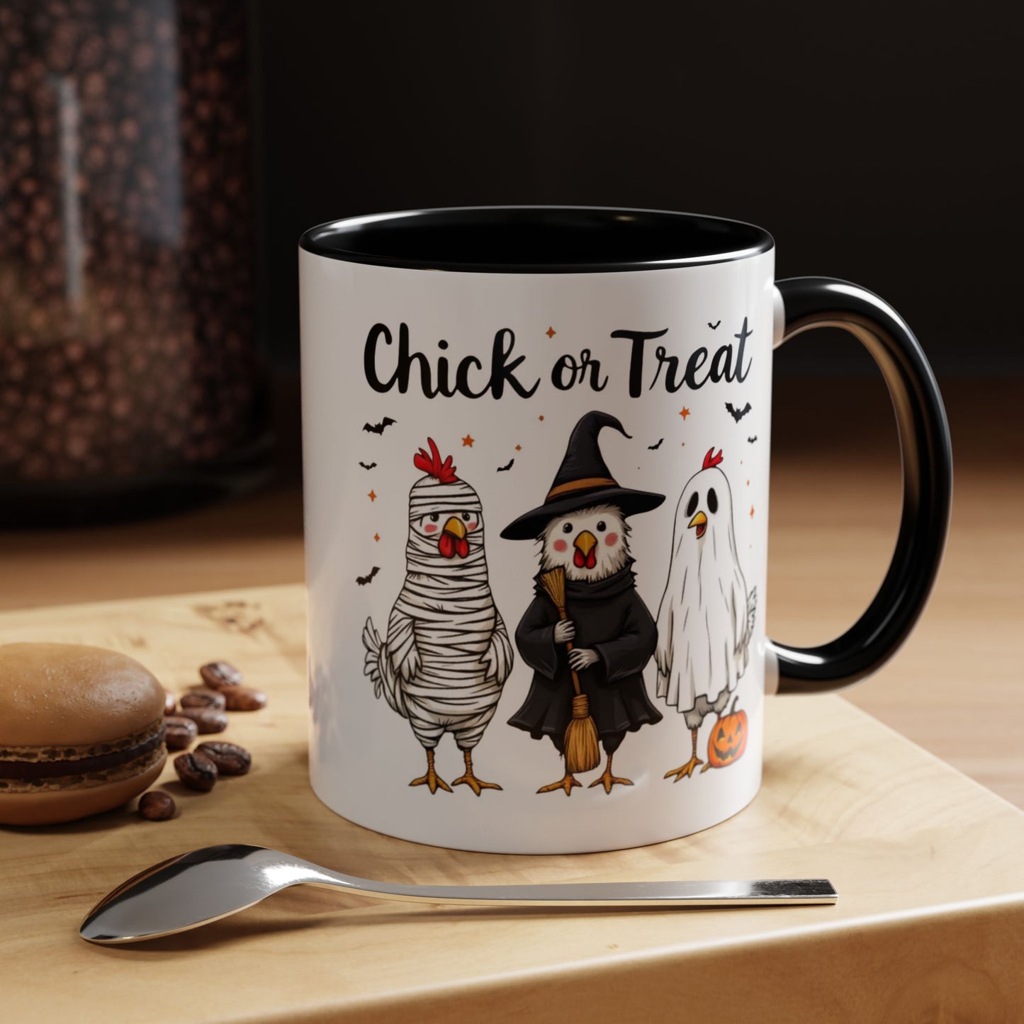 Coffee Tea Mug: Halloween "Chick or Treat" (11, 15oz)
