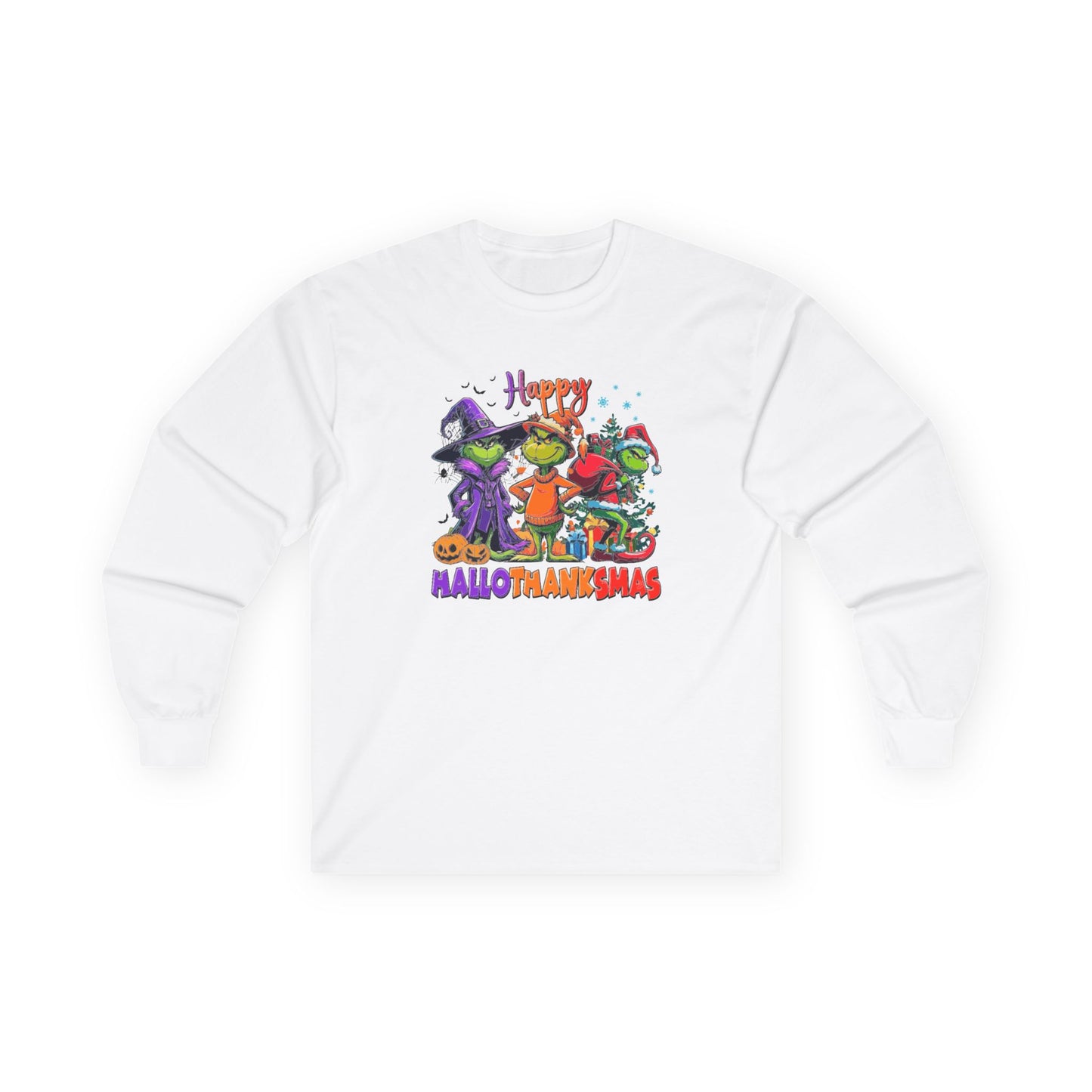 Long Sleeve: "Happy HalloThankMas'
