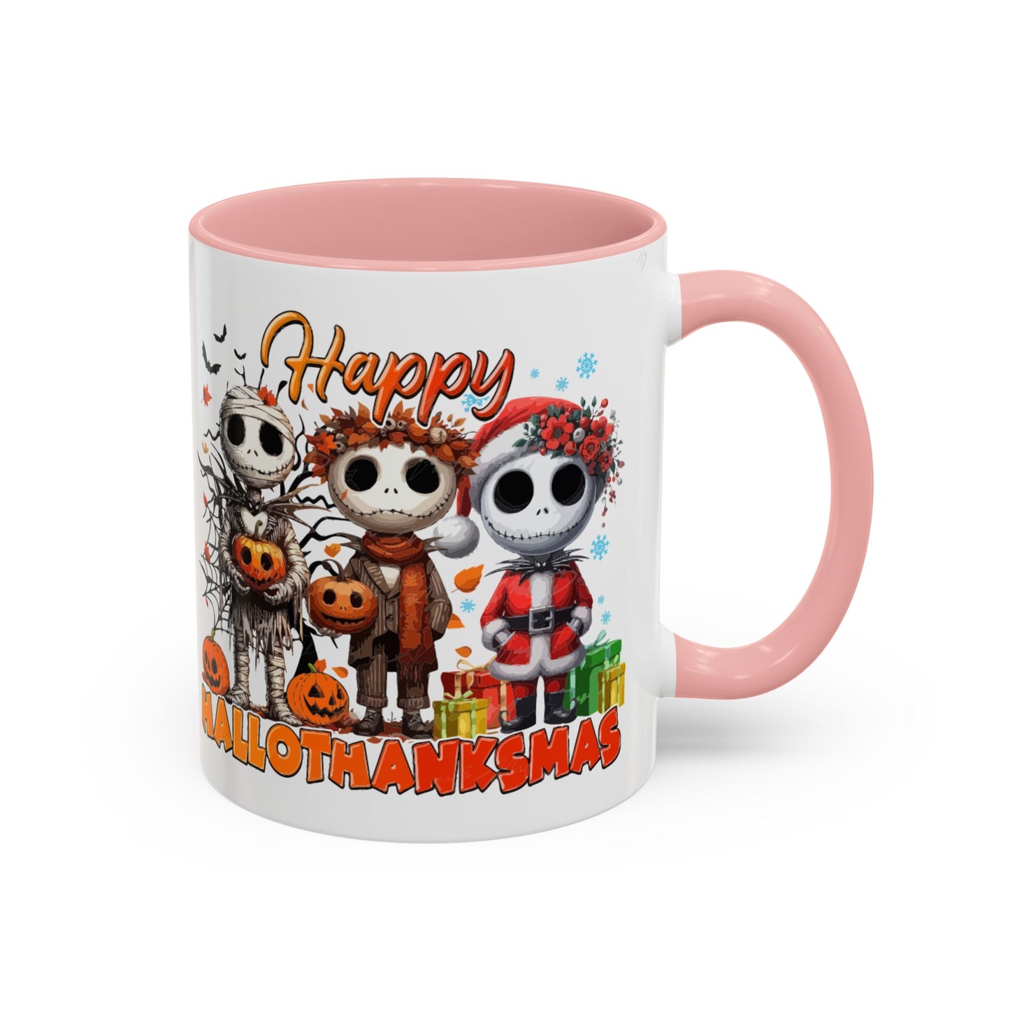 Coffee/Tea Mug 2: "Happy Hallothanksmas" (11oz/15oz)
