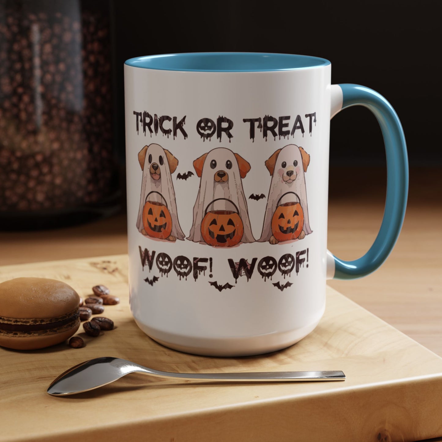 Coffee/Tea Mug: Spooky Halloween "Trick or Treat" (11, 15oz)