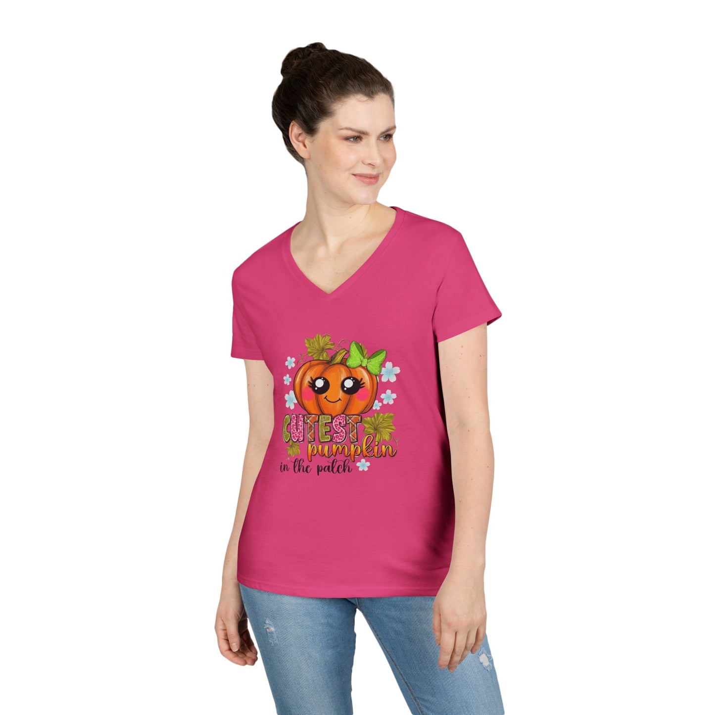 "Cutest Pumpkin in the Patch" V-Neck T-Shirt