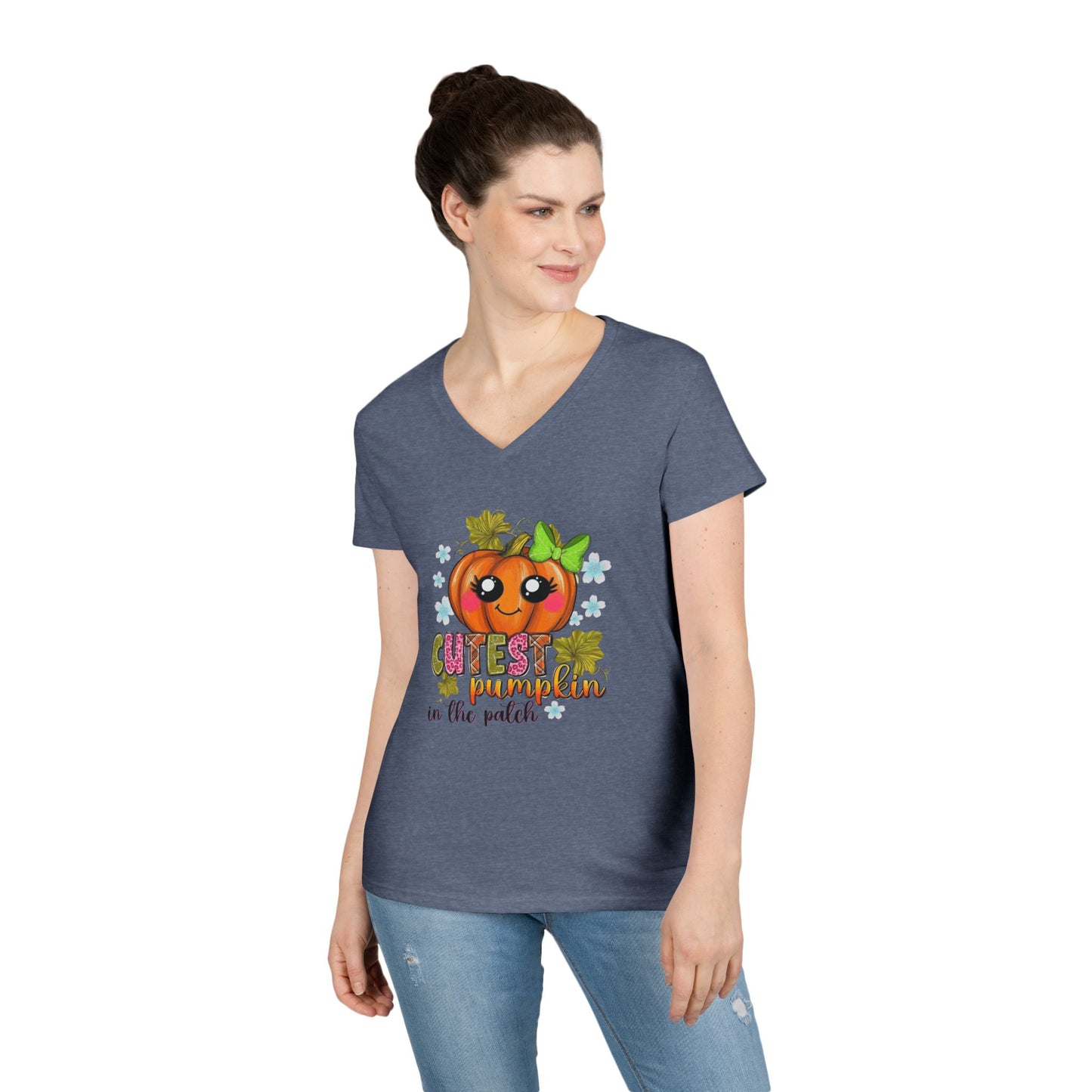 "Cutest Pumpkin in the Patch" V-Neck T-Shirt