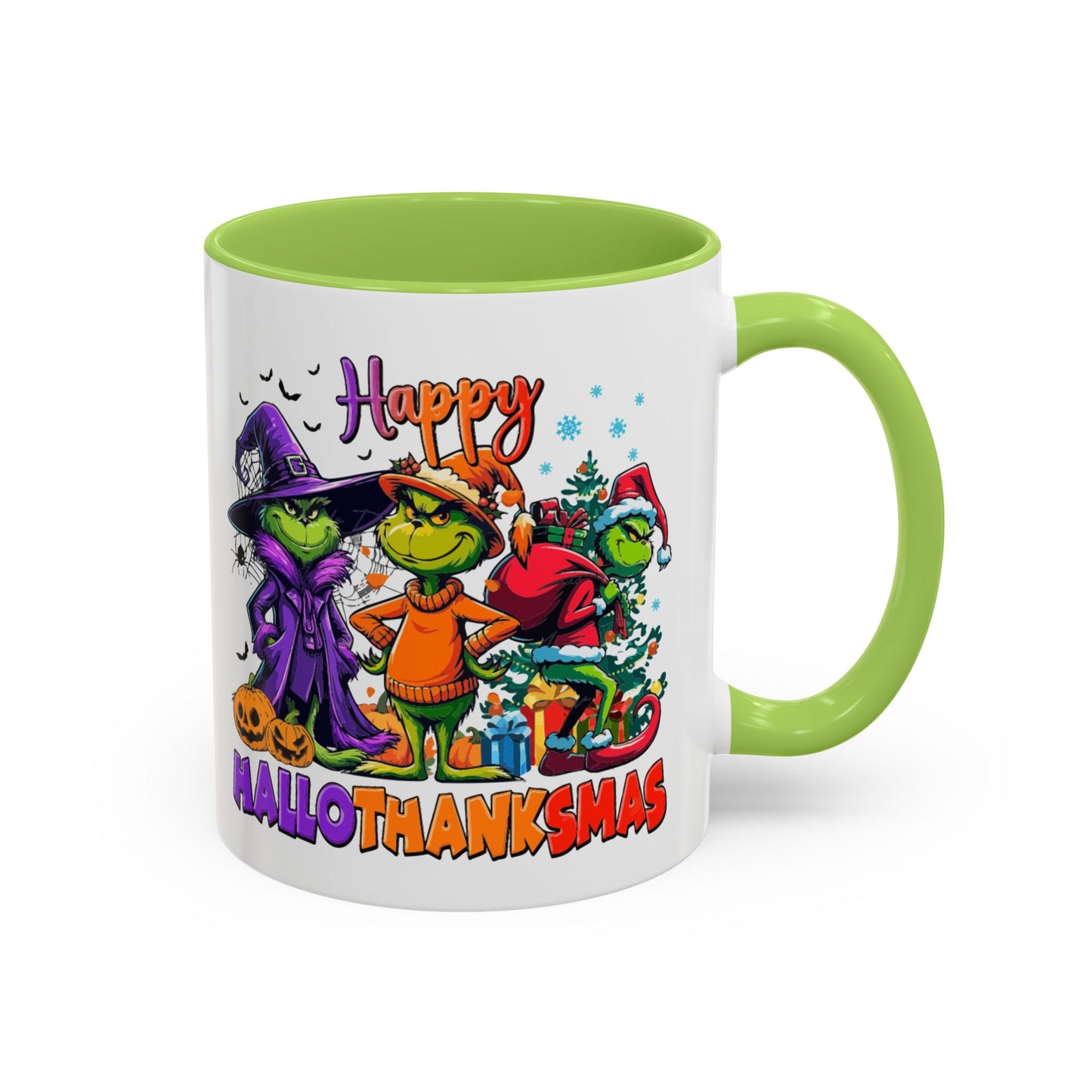 Coffe/Tea Mug: "Happy Hallothanksmas"