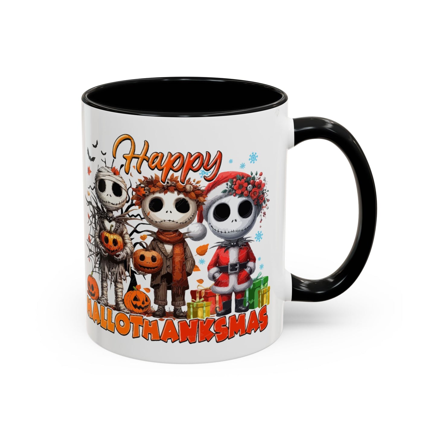 Coffee/Tea Mug 2: "Happy Hallothanksmas" (11oz/15oz)