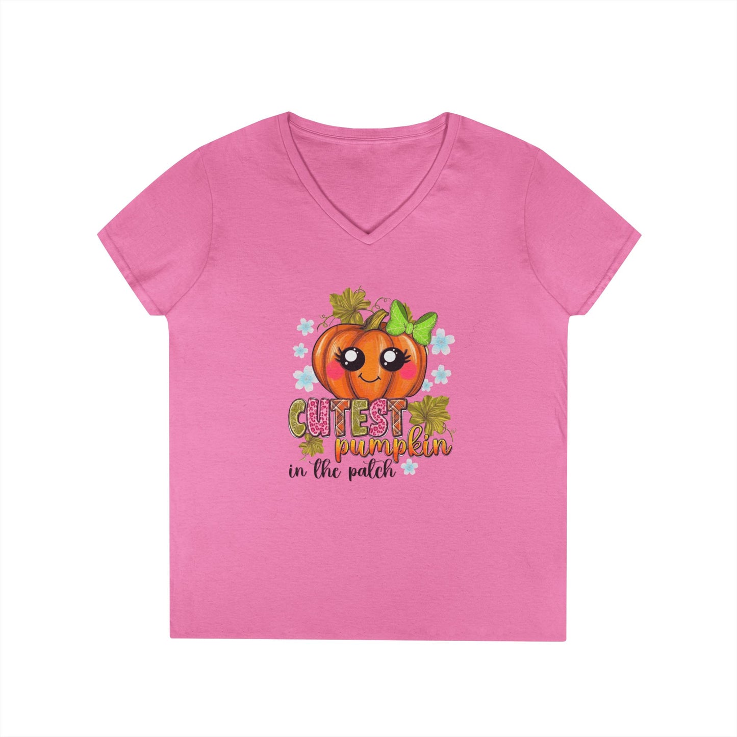 "Cutest Pumpkin in the Patch" V-Neck T-Shirt