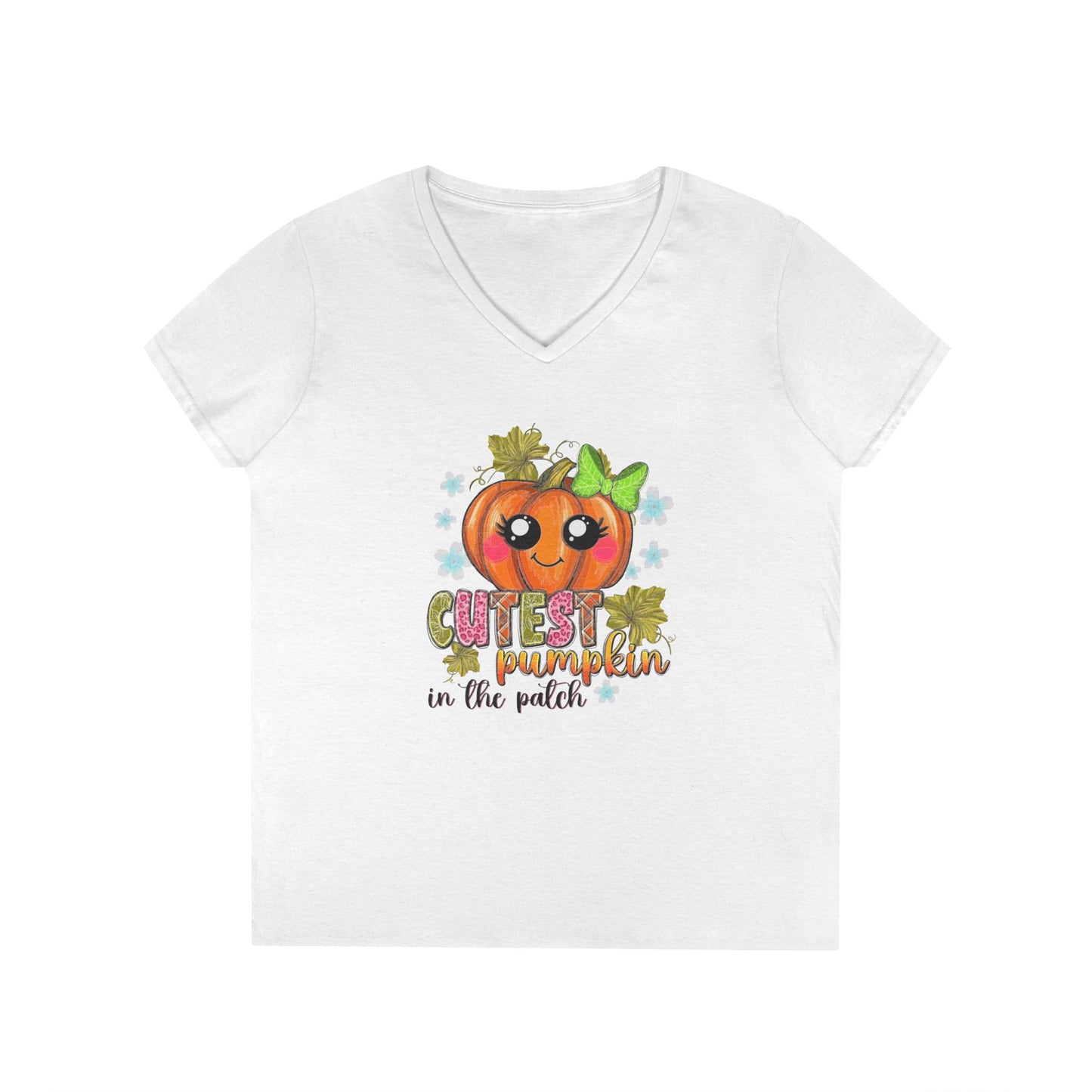 "Cutest Pumpkin in the Patch" V-Neck T-Shirt
