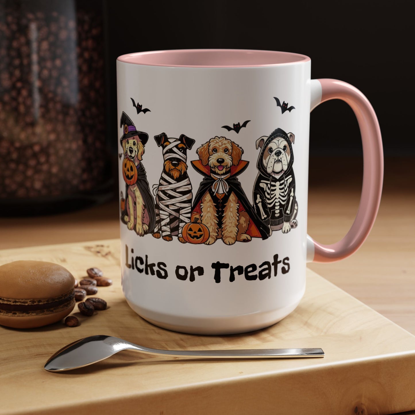Coffee/Tea Mug - Spooky Halloween "Licks or Treat" (11, 15oz)