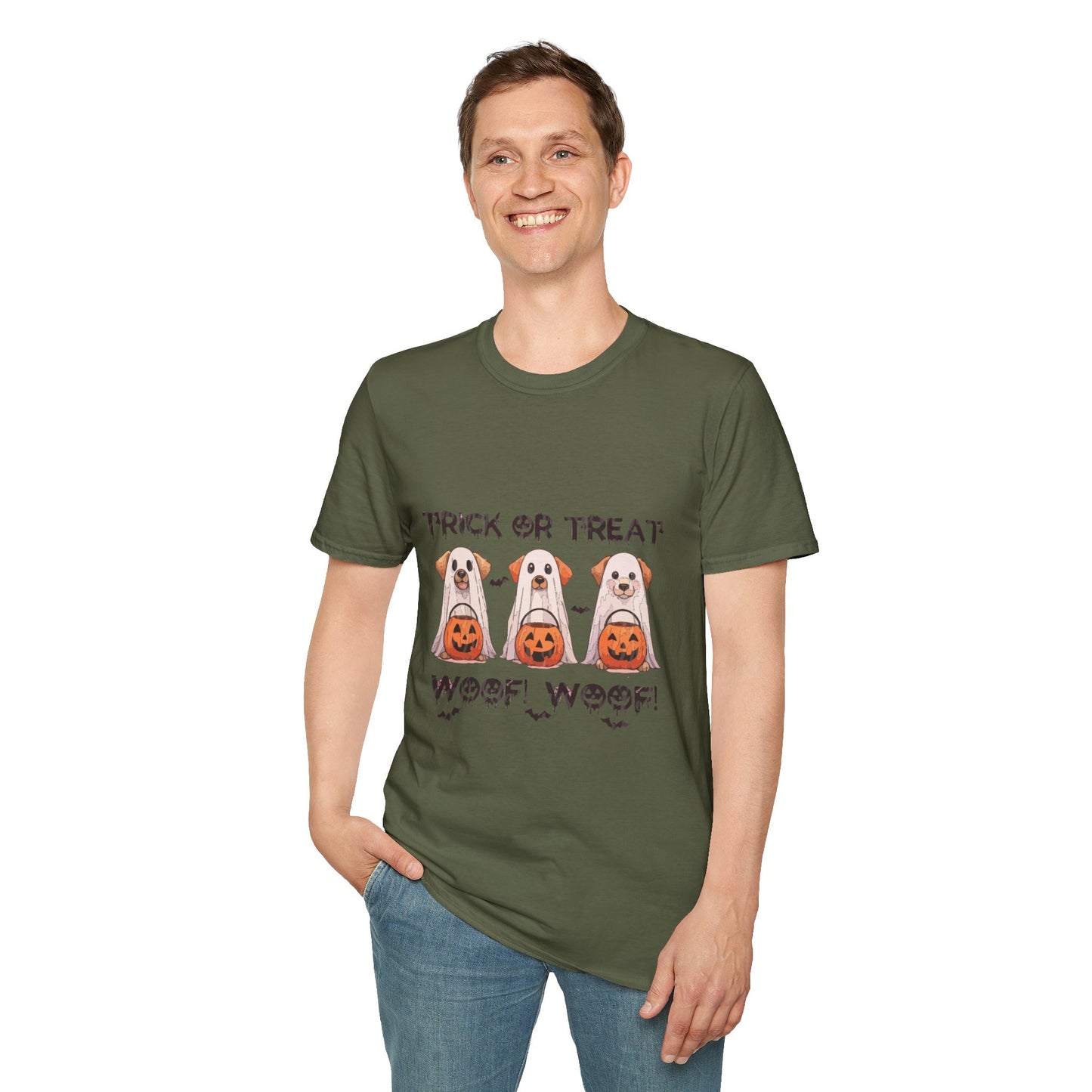 T-Shirt: Woof Wood Trick or Treat Halloween