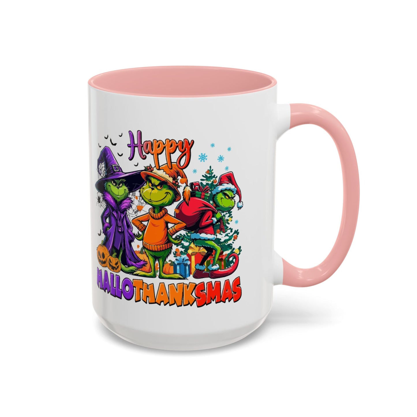 Coffe/Tea Mug: "Happy Hallothanksmas"