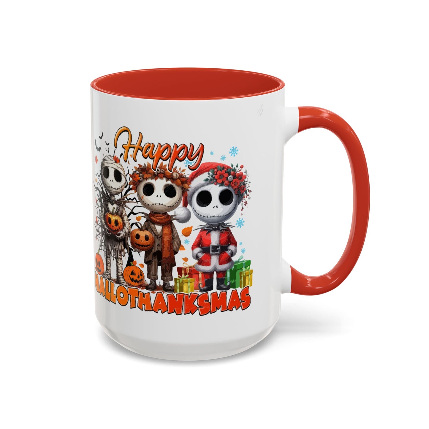 Coffee/Tea Mug 2: "Happy Hallothanksmas" (11oz/15oz)