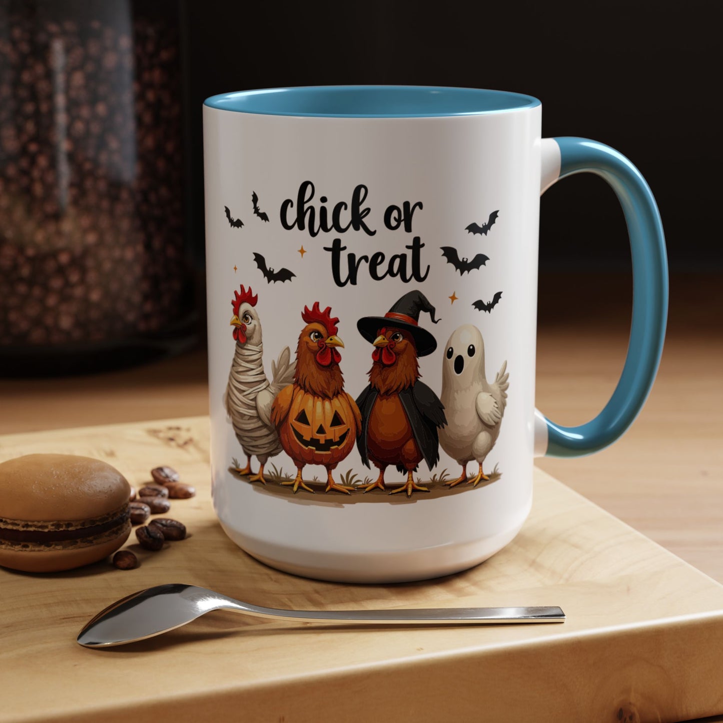 Coffee/Tea Mug - Spooky Halloween "Chick or Treat" (11, 15oz)