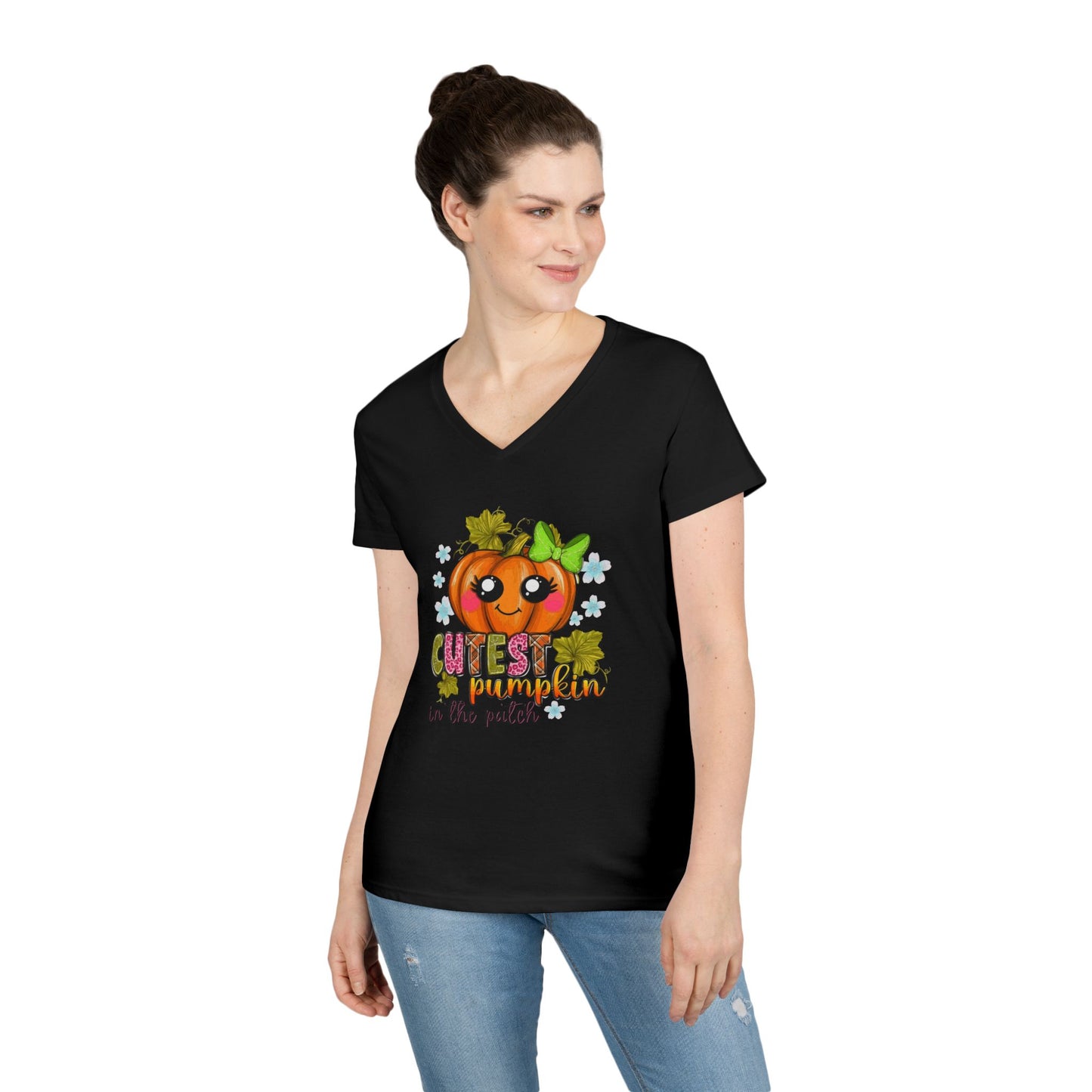 "Cutest Pumpkin in the Patch" V-Neck T-Shirt