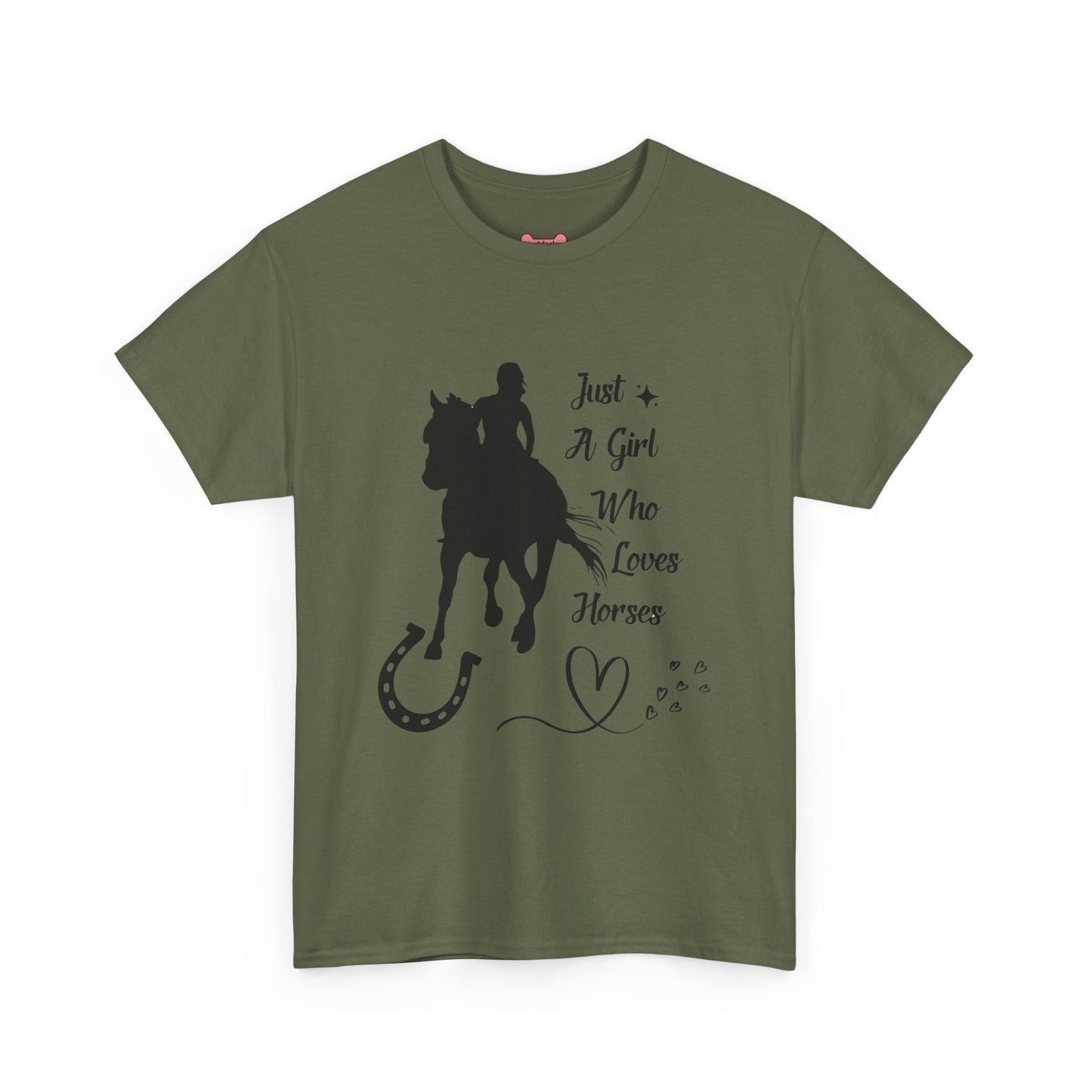 T-Shirt: "Just a Girl Who Loves Horses" Horse Lover