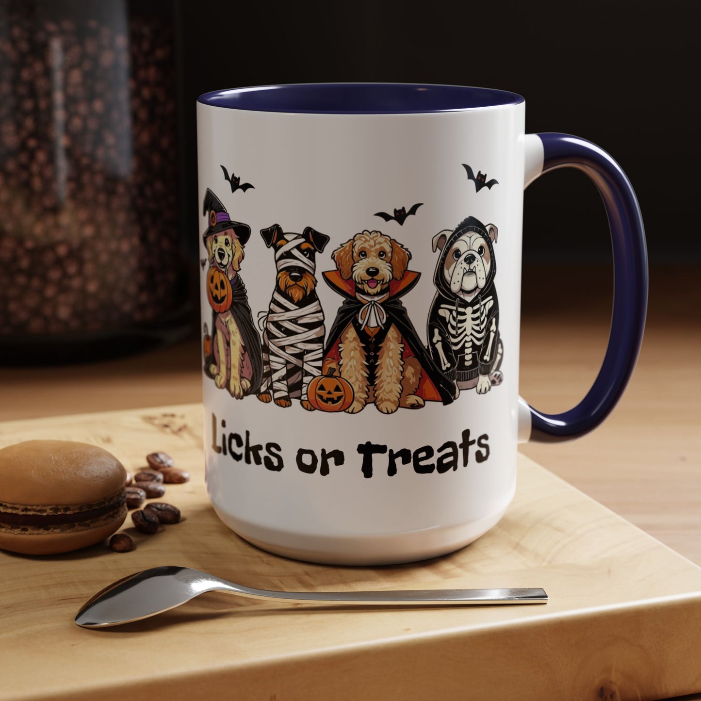 Coffee/Tea Mug - Spooky Halloween "Licks or Treat" (11, 15oz)