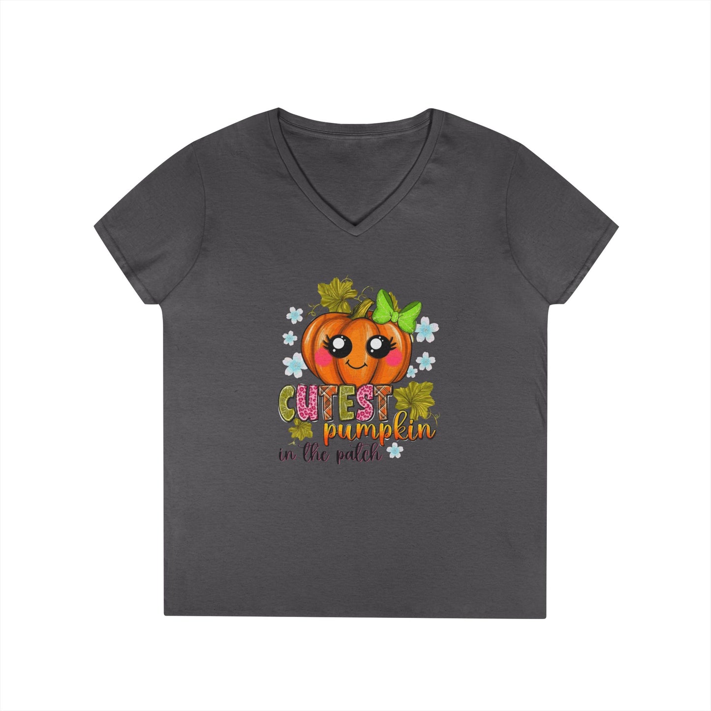 "Cutest Pumpkin in the Patch" V-Neck T-Shirt