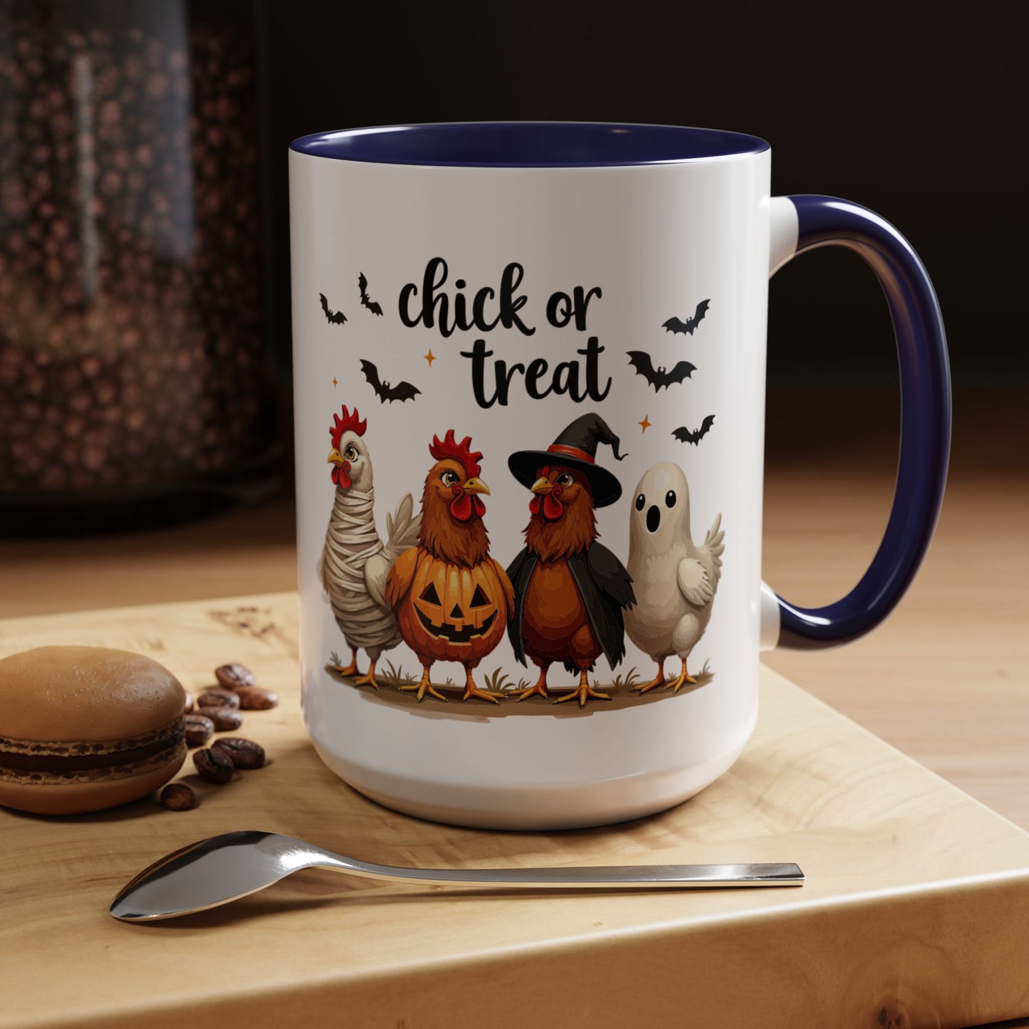 Coffee/Tea Mug - Spooky Halloween "Chick or Treat" (11, 15oz)