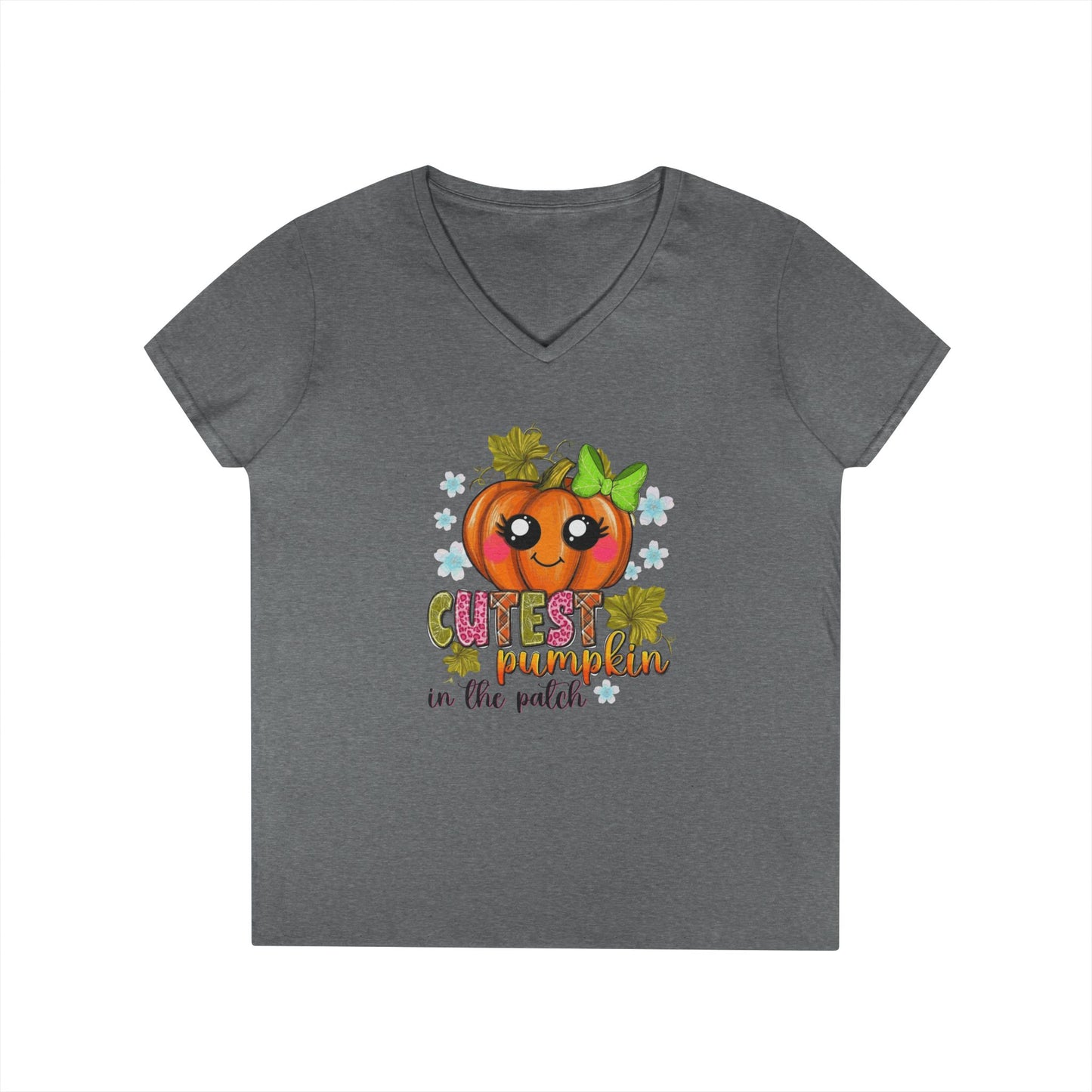 "Cutest Pumpkin in the Patch" V-Neck T-Shirt
