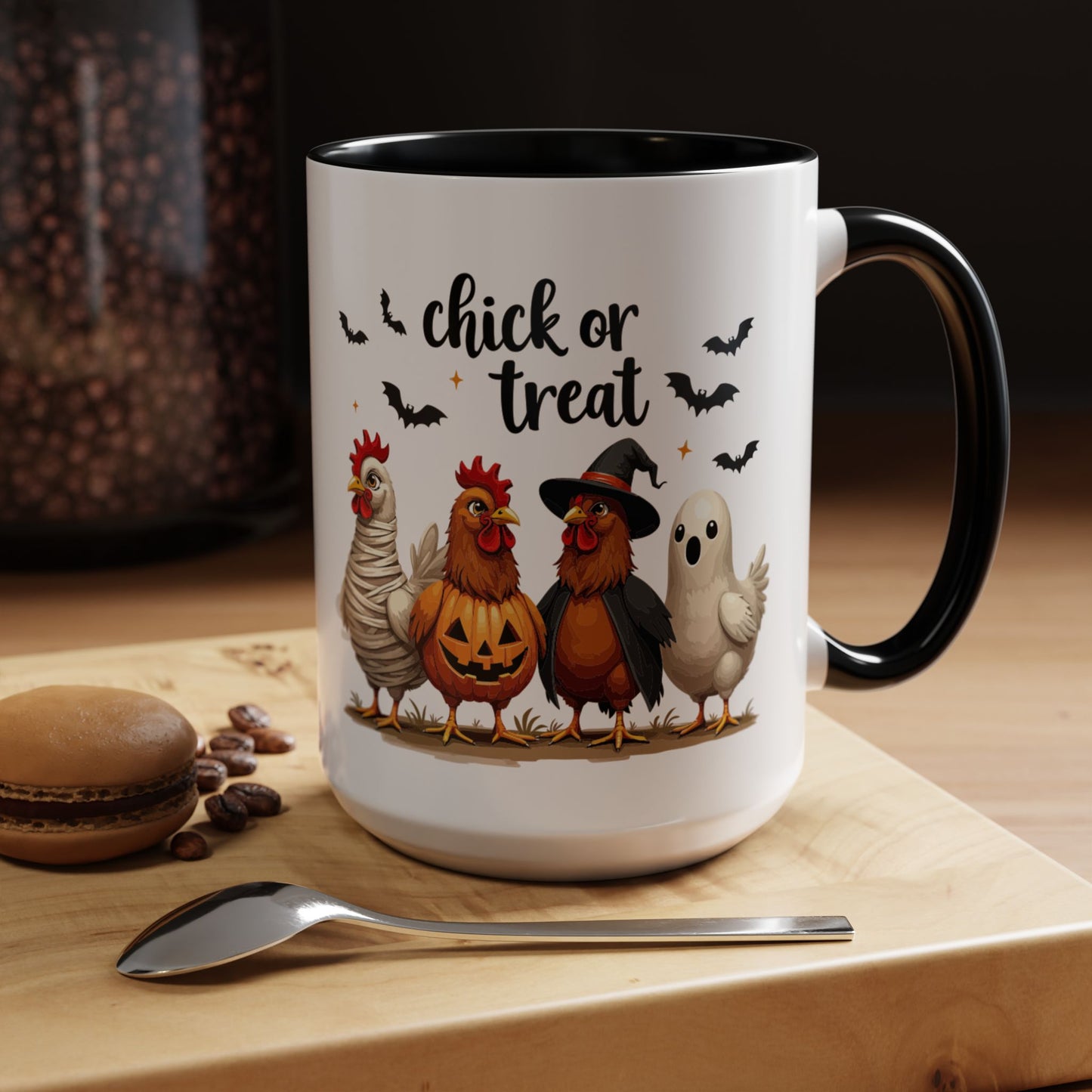 Coffee/Tea Mug - Spooky Halloween "Chick or Treat" (11, 15oz)