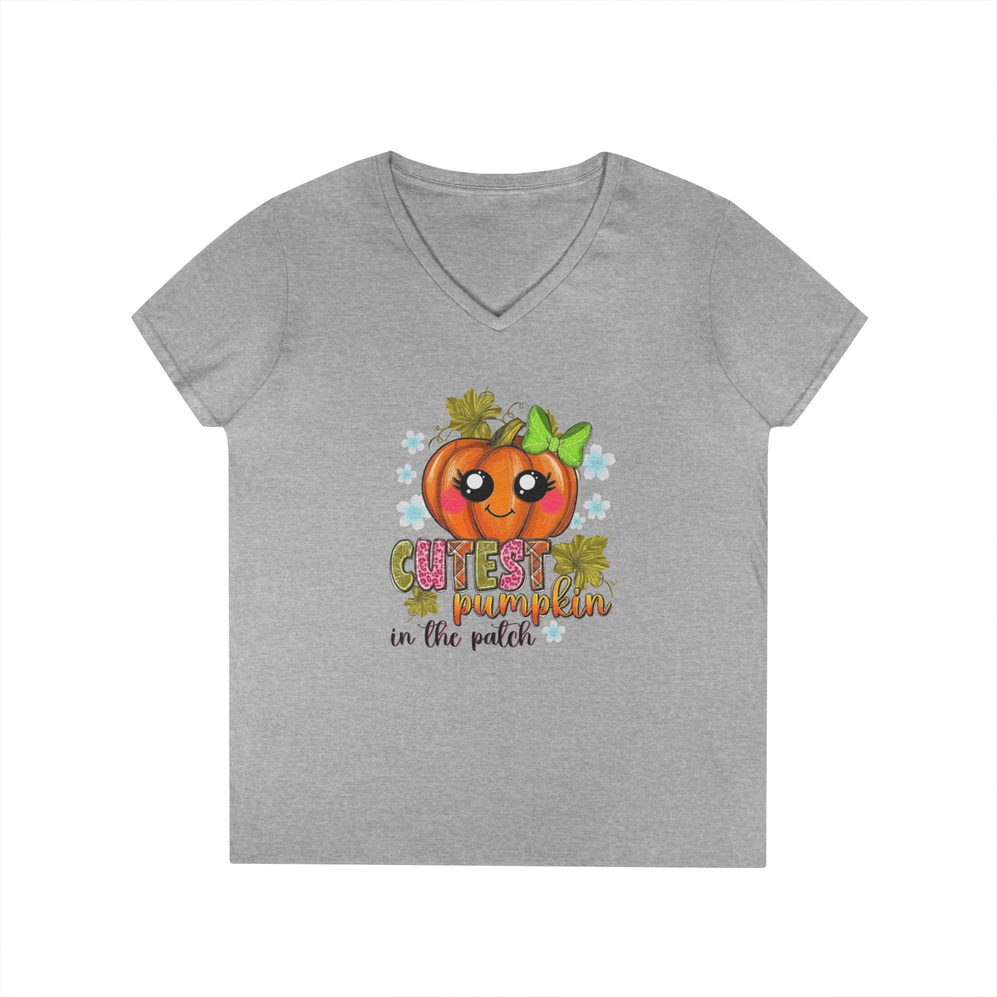 "Cutest Pumpkin in the Patch" V-Neck T-Shirt