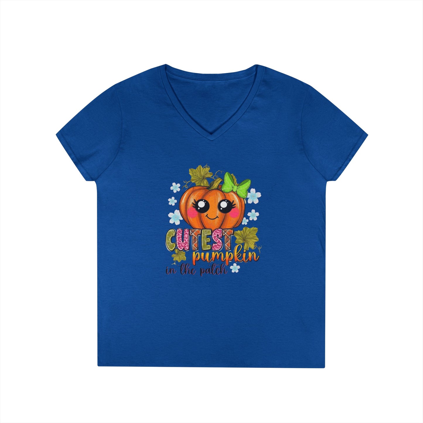 "Cutest Pumpkin in the Patch" V-Neck T-Shirt