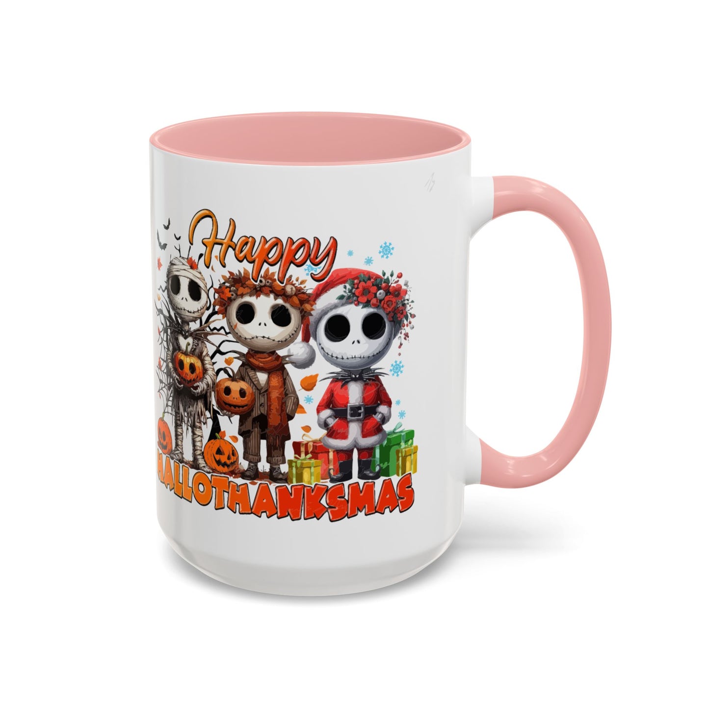 Coffee/Tea Mug 2: "Happy Hallothanksmas" (11oz/15oz)