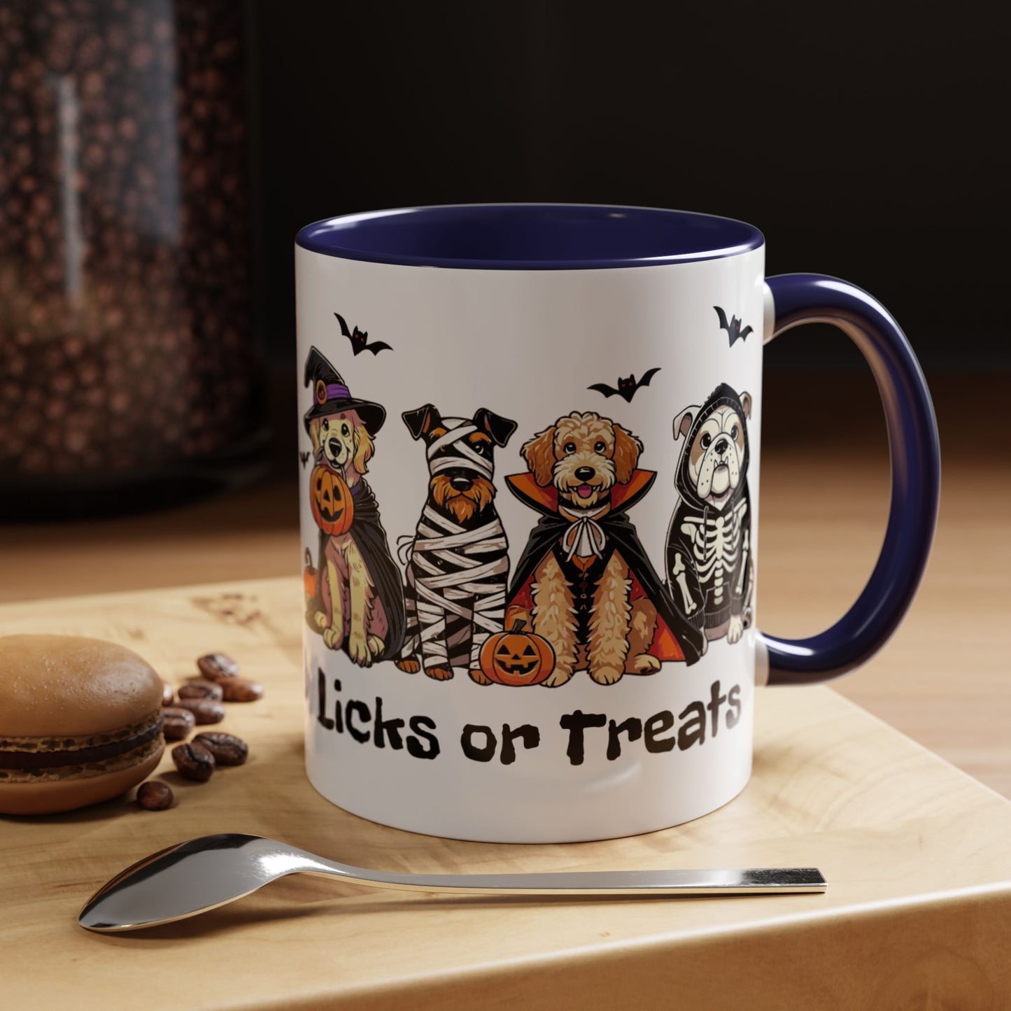 Coffee/Tea Mug - Spooky Halloween "Licks or Treat" (11, 15oz)