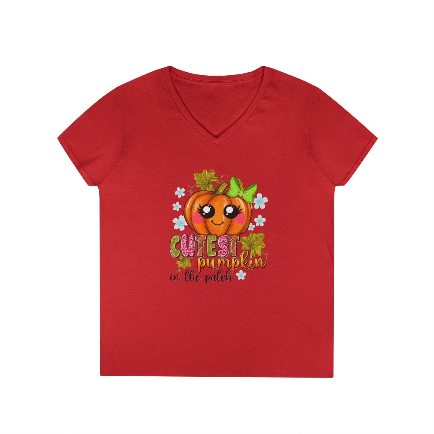 "Cutest Pumpkin in the Patch" V-Neck T-Shirt