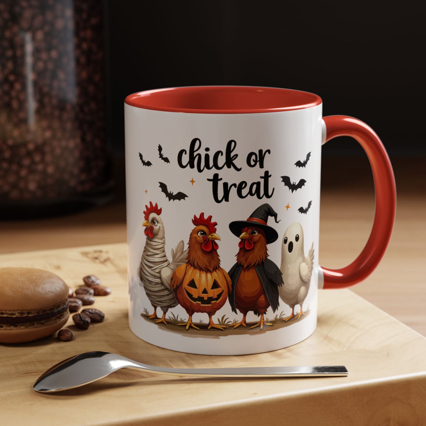 Coffee/Tea Mug - Spooky Halloween "Chick or Treat" (11, 15oz)