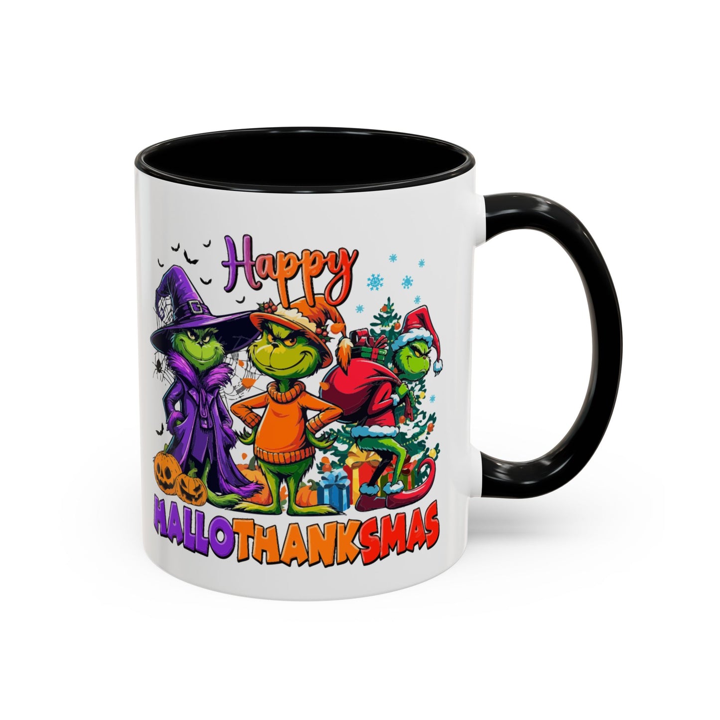 Coffe/Tea Mug: "Happy Hallothanksmas"
