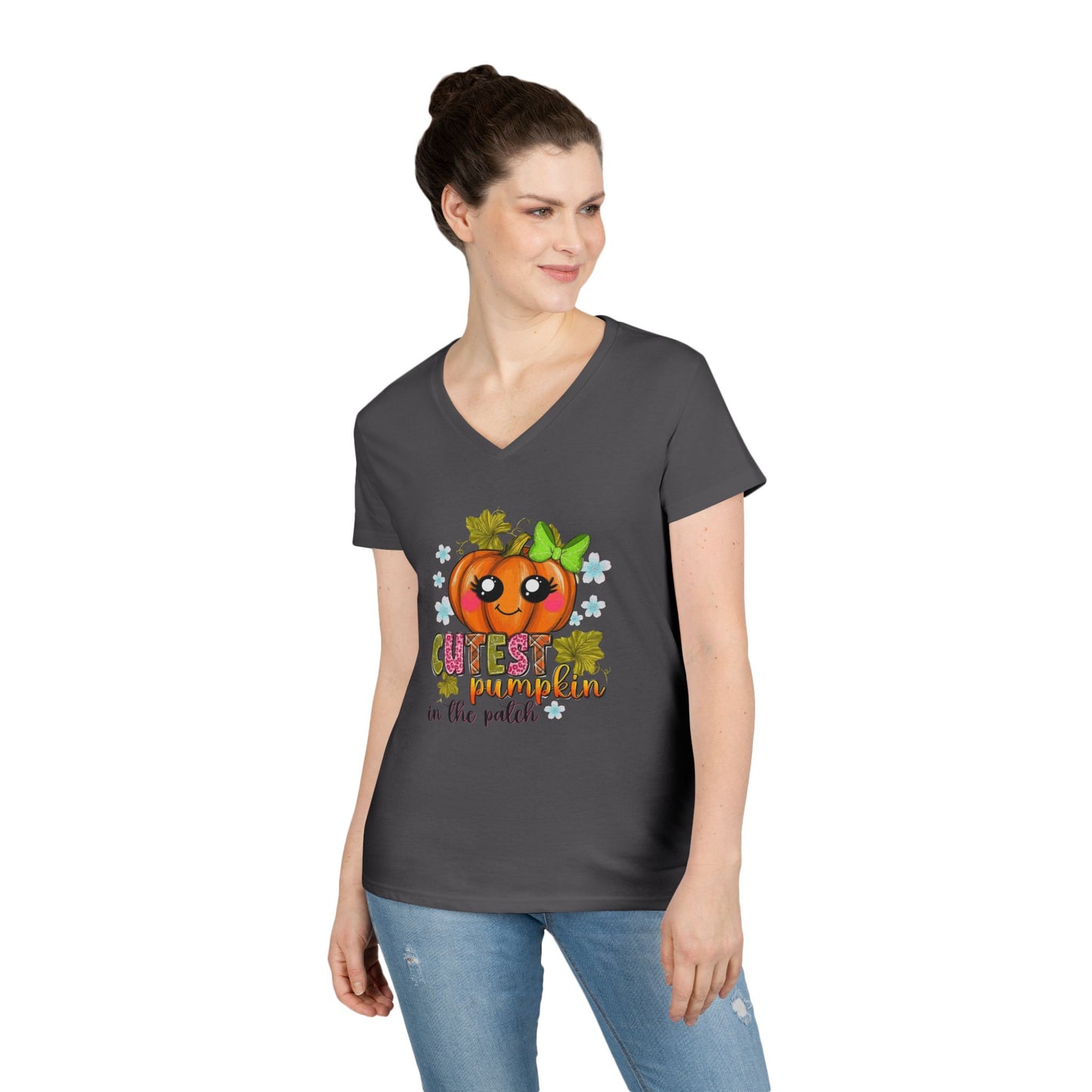 "Cutest Pumpkin in the Patch" V-Neck T-Shirt
