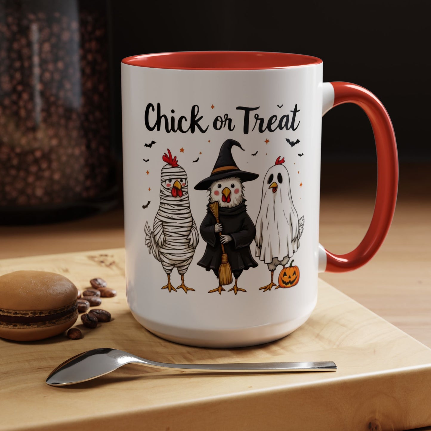 Coffee Tea Mug: Halloween "Chick or Treat" (11, 15oz)