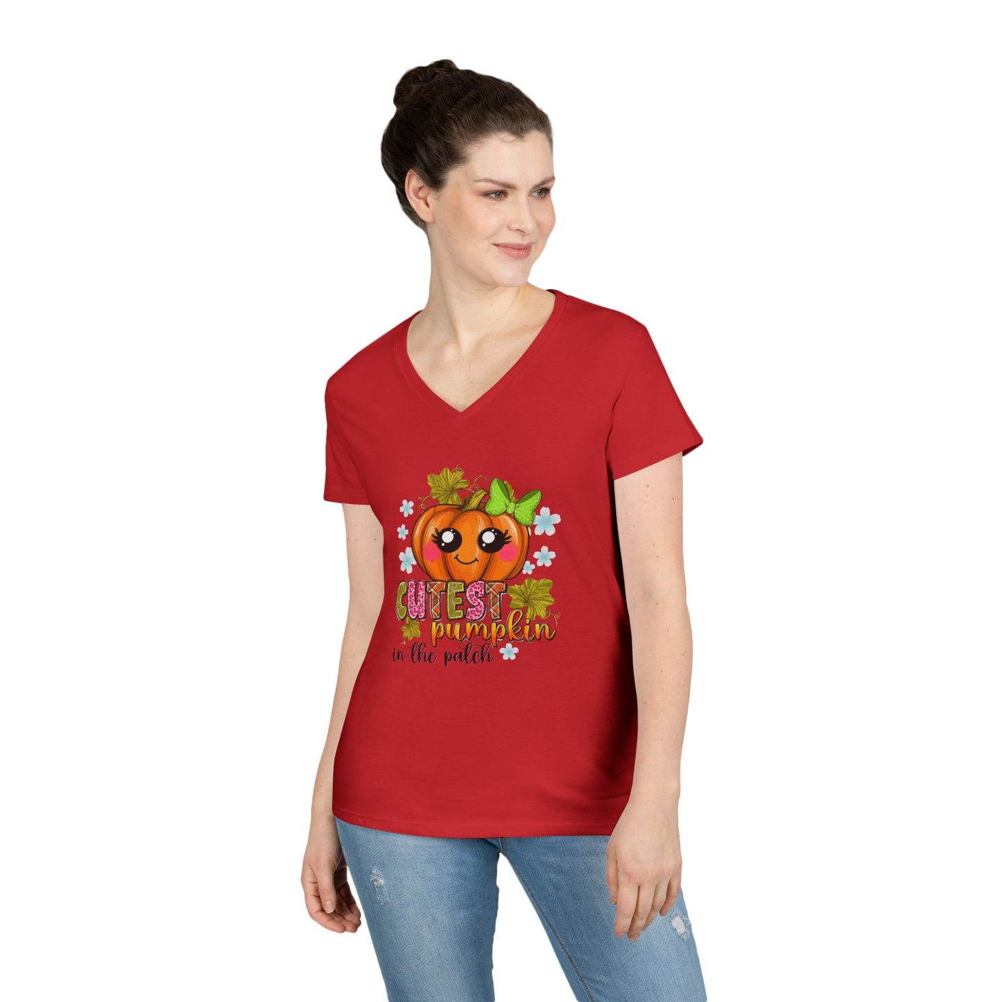 "Cutest Pumpkin in the Patch" V-Neck T-Shirt