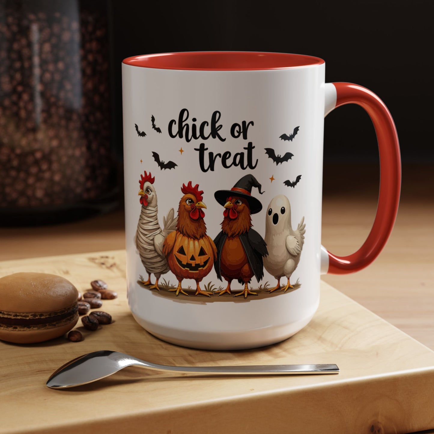 Coffee/Tea Mug - Spooky Halloween "Chick or Treat" (11, 15oz)