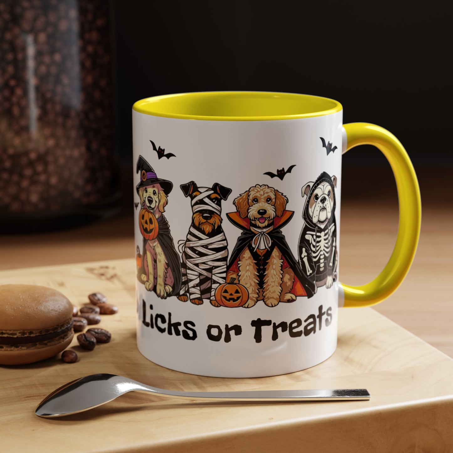 Coffee/Tea Mug - Spooky Halloween "Licks or Treat" (11, 15oz)