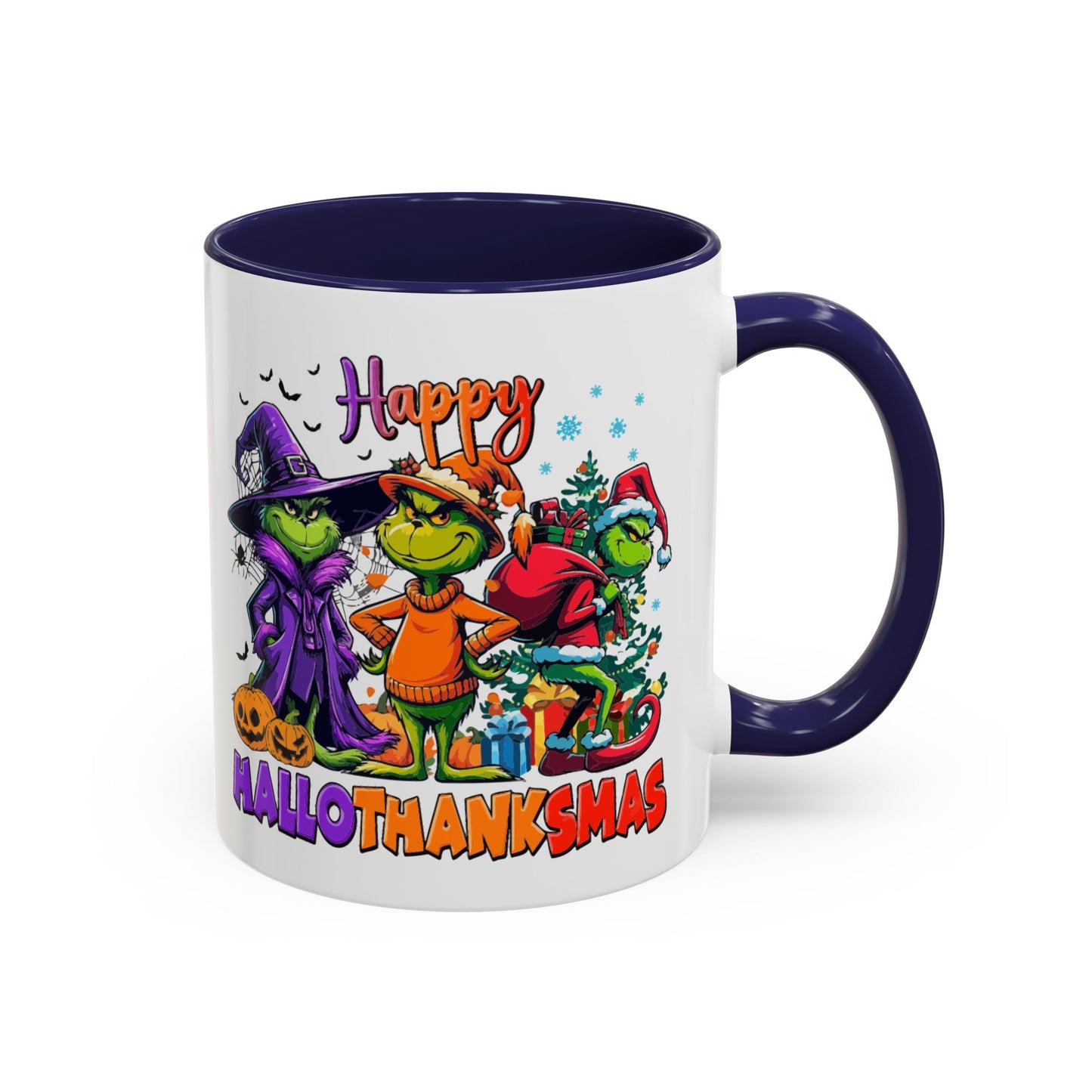 Coffe/Tea Mug: "Happy Hallothanksmas"