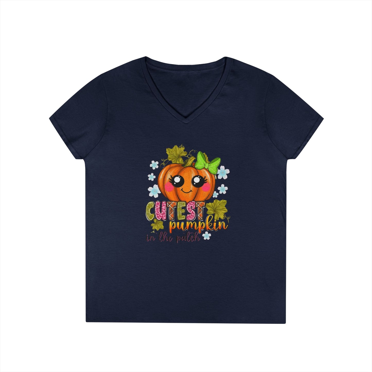 "Cutest Pumpkin in the Patch" V-Neck T-Shirt