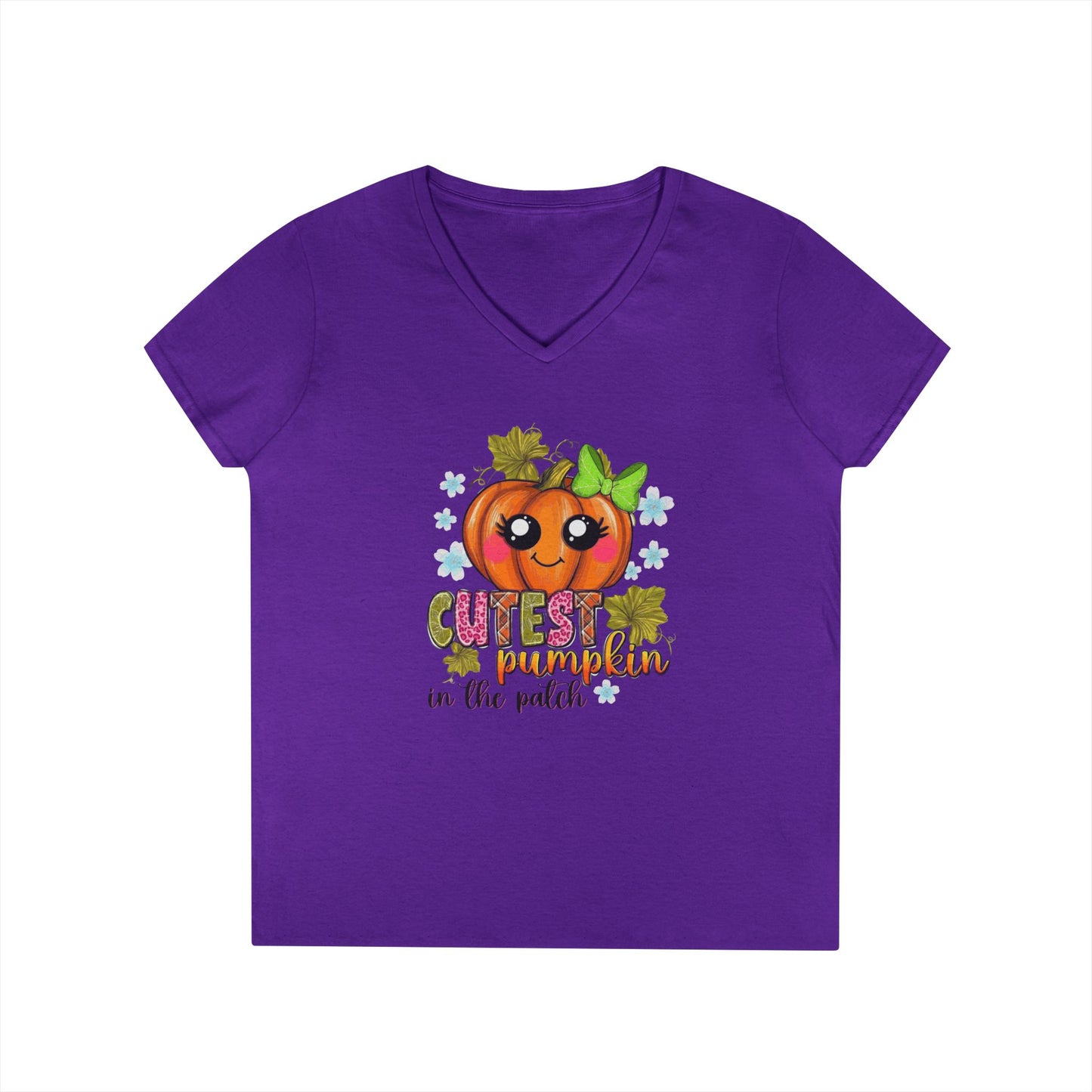 "Cutest Pumpkin in the Patch" V-Neck T-Shirt