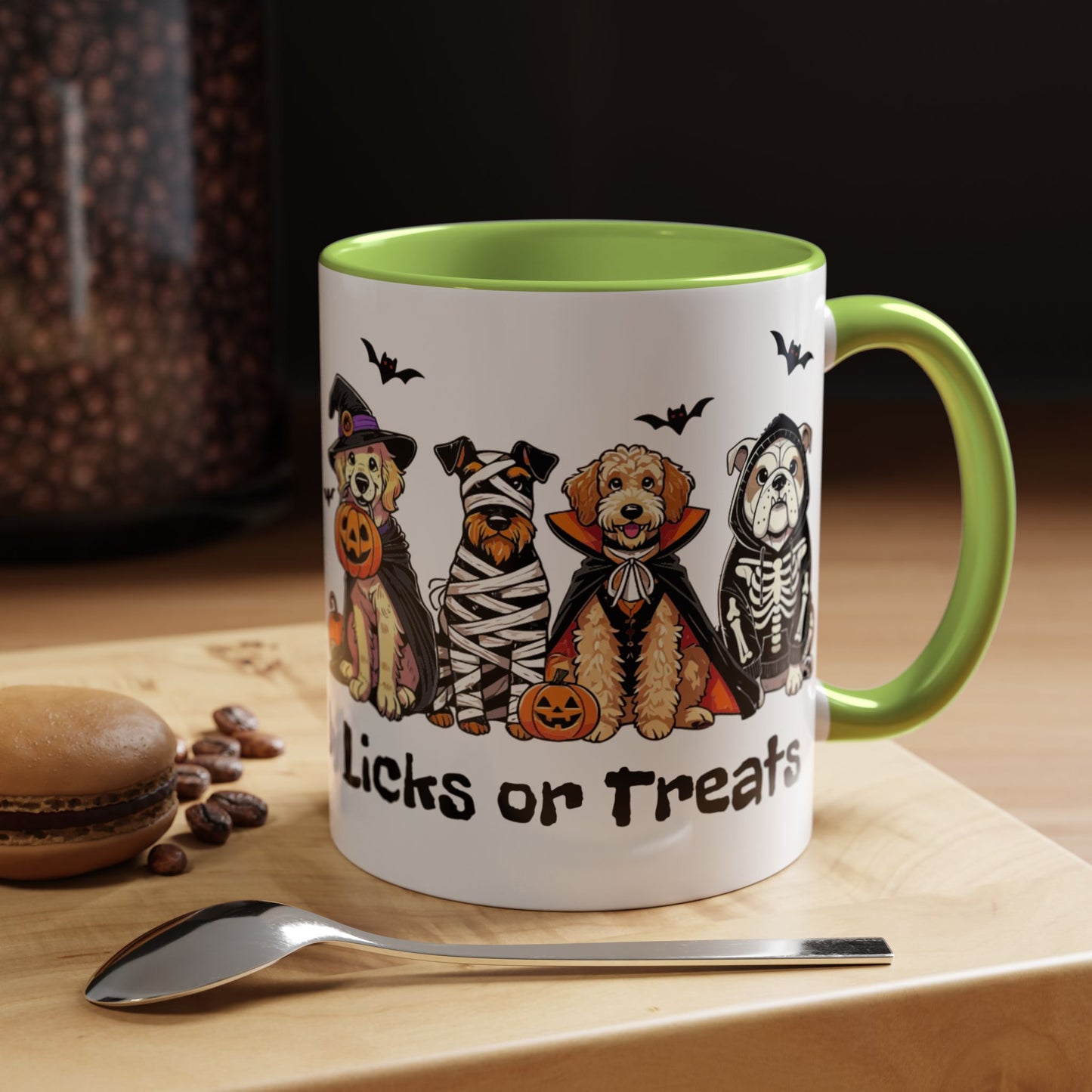 Coffee/Tea Mug - Spooky Halloween "Licks or Treat" (11, 15oz)