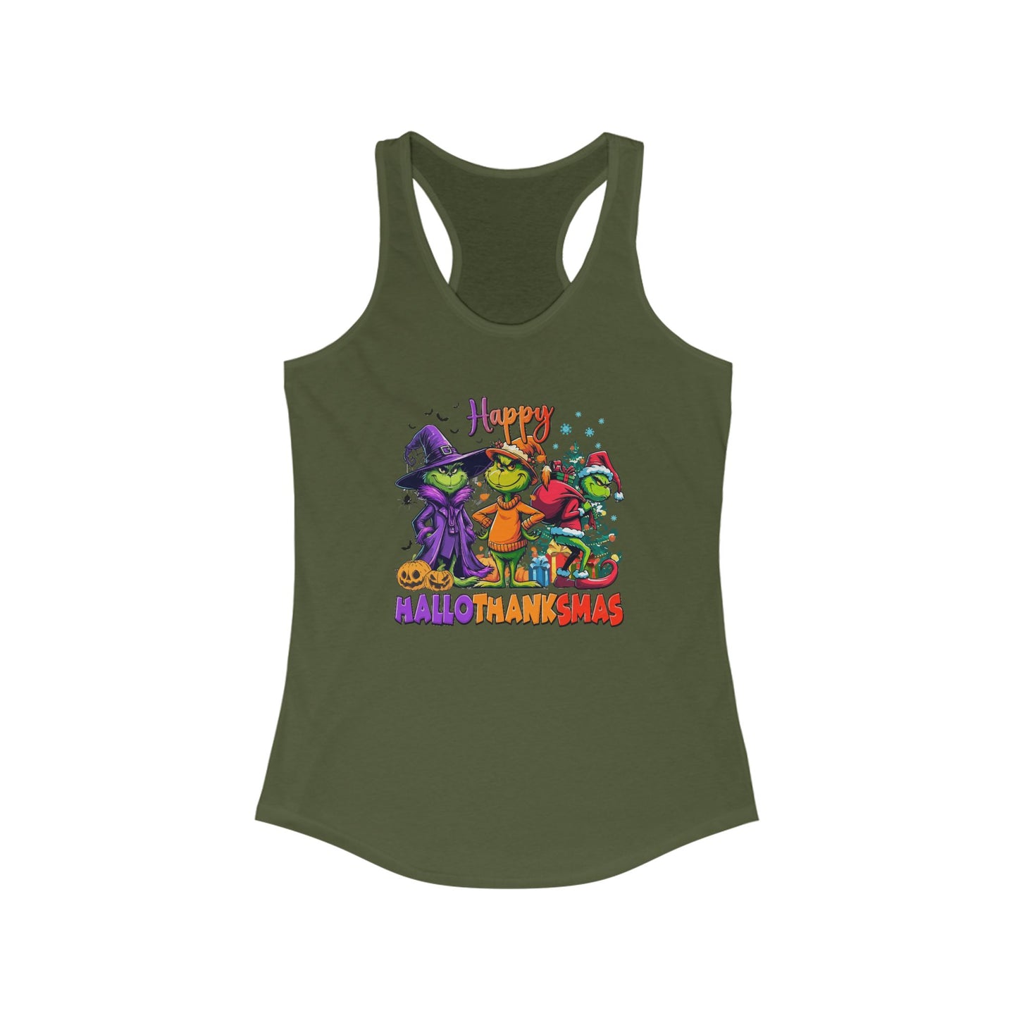 Tank Top: "Happy HalloThankMas"
