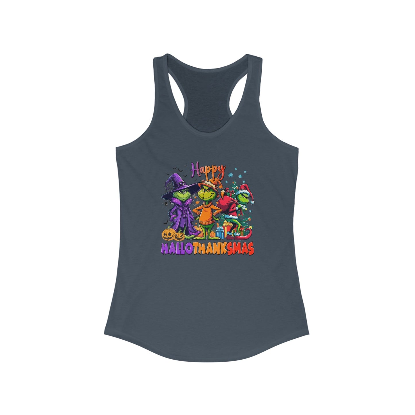 Tank Top: "Happy HalloThankMas"