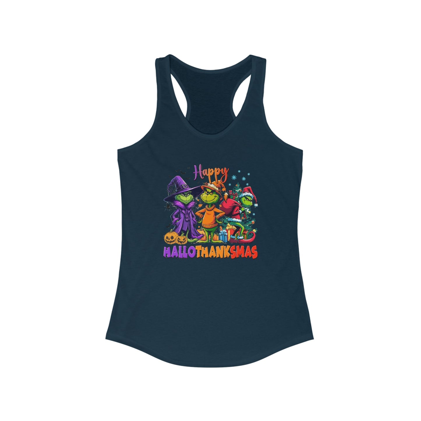 Tank Top: "Happy HalloThankMas"