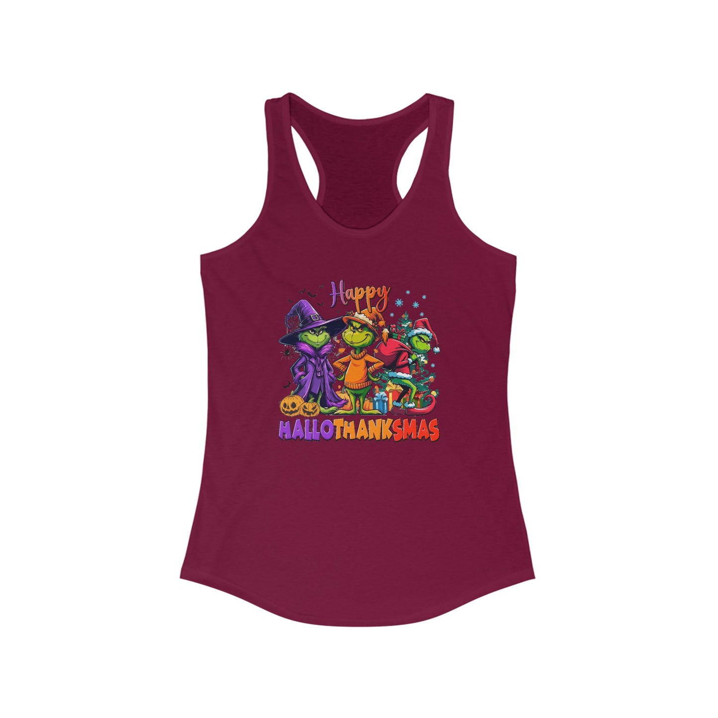 Tank Top: "Happy HalloThankMas"
