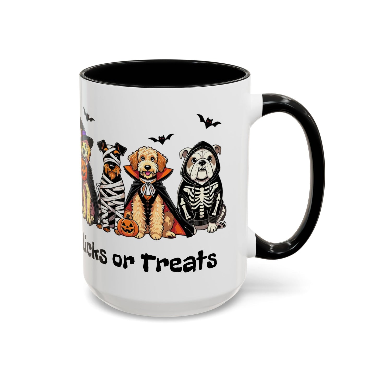 Coffee/Tea Mug - Spooky Halloween "Licks or Treat" (11, 15oz)
